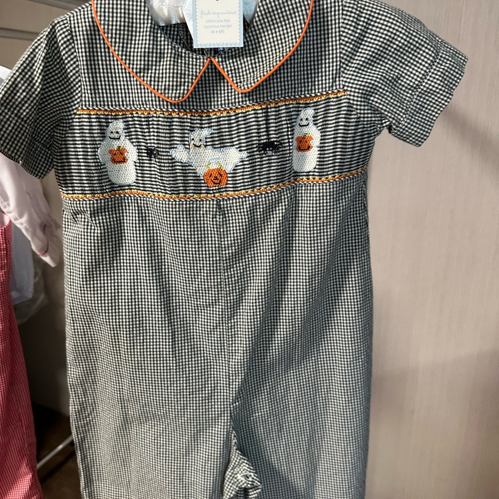Kids Halloween Gingham One Piece